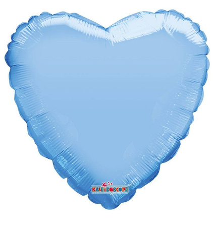 Foil balloon heart, pastel blue, 46 cm