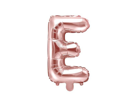 Foil balloon Letter E, 35cm, Rose Gold rose gold