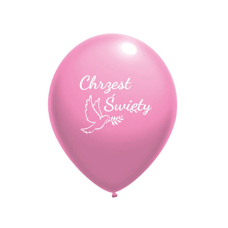 Latex-Taufballons rosa, 50 Stück.