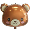 Foil Balloon Bear Head Brown 40x34 cm