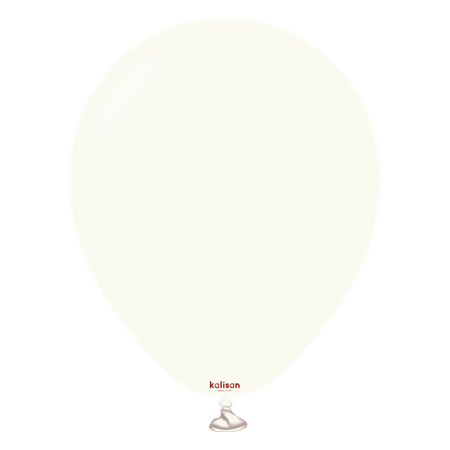 Balony lateksowe Kalisan Retro White, biały, 30cm, 100 szt.