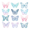 Naklejki Motyle Holograficzne – Zestaw Mix 12 sztuk
