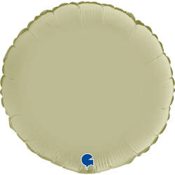Balon Foliowy - Okrągły satynowy oliwkowy 46 cm, Grabo