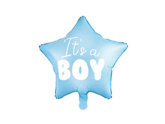 Balon foliowy Gwiazdka Niebieska - It's a boy, 48cm