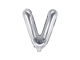 Balon foliowy Litera V 35cm, Srebrna