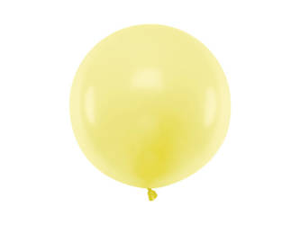 Balon lateksowy Gigant, Żółty, Pastel Light Yellow, 60 cm, 1 szt.