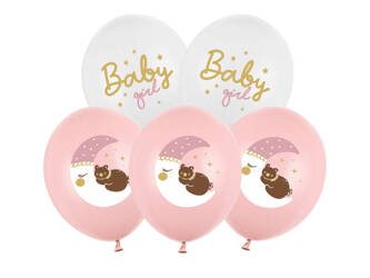 Balony 30 cm, Baby girl, 6szt.