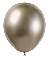 Balony Złote, Szampańskie, Shiny Chrome, 12cm, 100 szt.