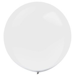 Balony lateksowe Białe, Decorator Standard Frosty White, 61cm, 4 szt.