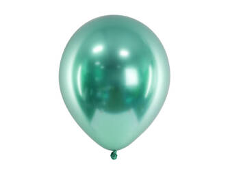 Balony lateksowe Glossy, Chrome, Zielone, 30cm, 10 szt.
