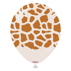 Balony lateksowe Safari Giraffe White Sand, żyrafa, 30 cm, 25 szt.