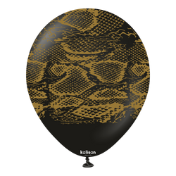 Balony lateksowe Safari Snake Black, wąż, 30 cm, 25 szt.