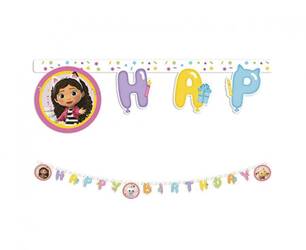 Banner urodzinowy Koci Domek Gabi Happy Birthday, 200cm