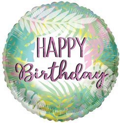 EKO Balon Foliowy okrągły Jungle, Happy Birthday, 46 cm