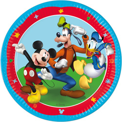 Talerzyki Myszka Mickey Miki, Goofy Kaczor Donald 23 cm, 8 szt.