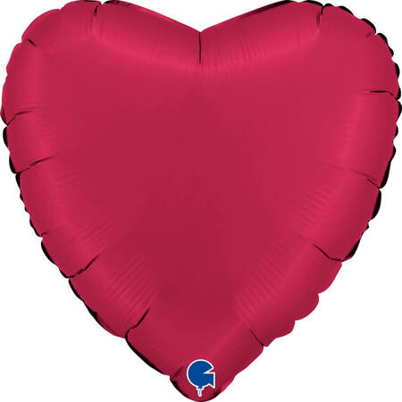 Balon Foliowy - Czerwone Serce 46 cm, Satin Cherry luz