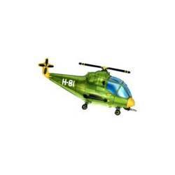 Balon Foliowy Helikopter Zielony, 54 cm