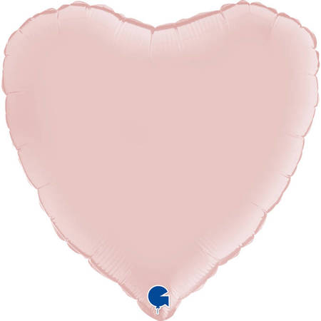 Balon Foliowy - Satynowe pastelowe różowe serce 46 cm,  Grabo