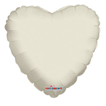 Balon Foliowy Serce, Pastelowe kremowe 46 cm