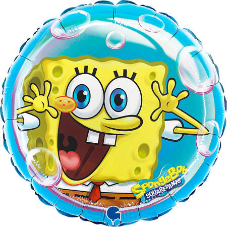 Balon Foliowy, okrągły, Spongebob, 46cm, Grabo