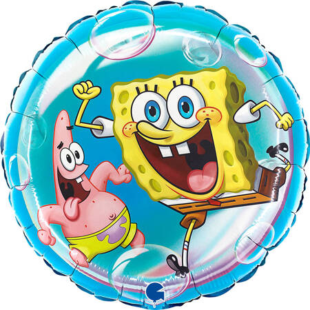 Balon Foliowy, okrągły, Spongebob, 46cm, Grabo