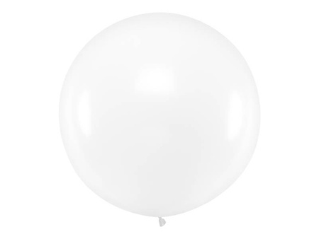 Balon Gigant 1m, okrągły, przezroczysty / transparentny