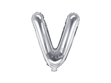 Balon foliowy Litera V 35cm, Srebrna