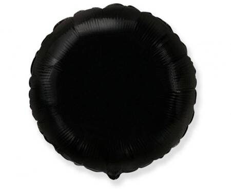 Balon foliowy okrągły, czarny, 46 cm