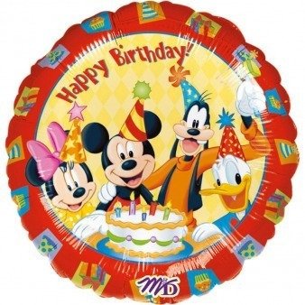 Balon urodzinowy Happy Birthday Myszka Miki, 43 cm