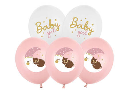 Balony 30 cm, Baby girl, 6szt.