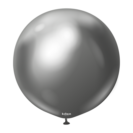 Balony lateksowe Mirror Space Grey, szarny, 60 cm, 2 szt.