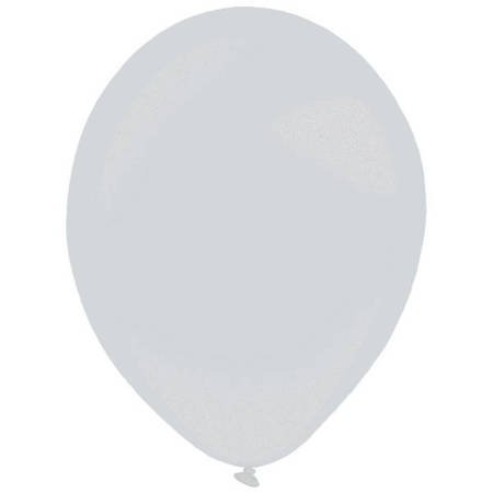 Balony lateksowe Srebrne, Decorator Metallic Silver, 35cm, 50 szt.