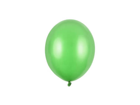 Balony lateksowe Strong, zielone, Metallic Bright Green 12cm, 100 szt.