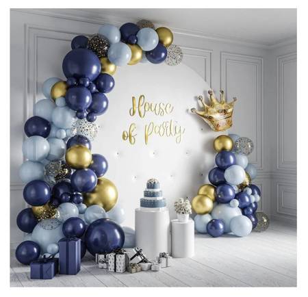 Girlanda balonowa Night Blue niebieska, 116 el.