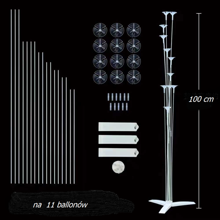 Stojak na 11 balonów, 100cm