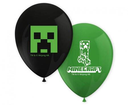 Zestaw Balonów Minecraft, 8szt, 30cm.