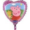 Balon Foliowy Serce Świnka Peppa różowa, 46cm