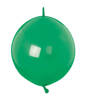 Balony lateksowe Zielone z łącznikiem, Crystal E-Link Festive Green, 30cm, 50 szt.