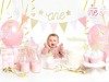 Girlanda Birthday - Różowe Flagietki, 1,3m